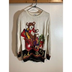 Marisa Christina Women’s M Christmas Classics 1992 Sweater Knit Vintage Art